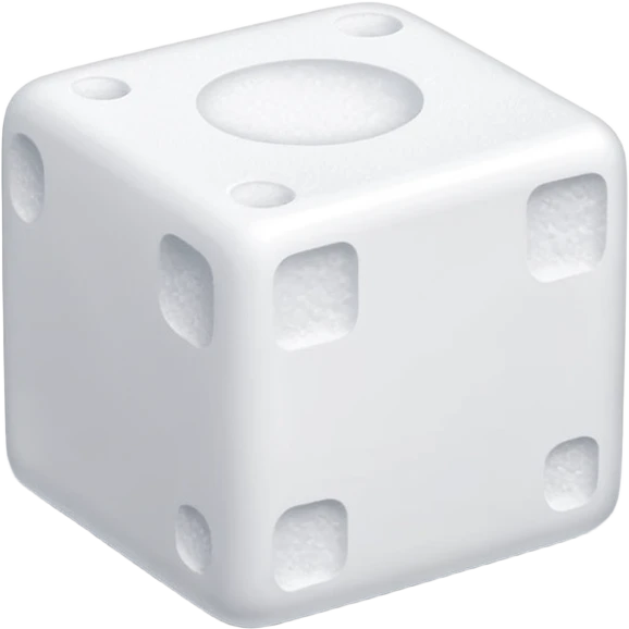 sugar cube, simple, white, single cube, soft shadow emoji