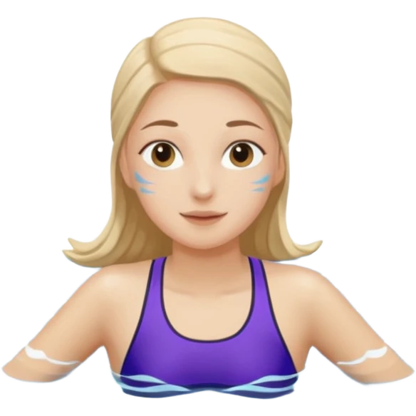 Girl swimming backstroke emoji