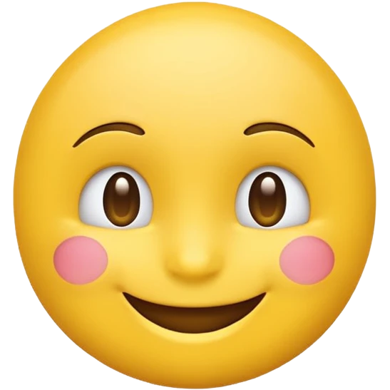 happy emoji smirking in iOS style emoji