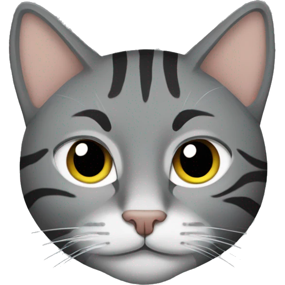 Black and gray tabby cat sleeping  emoji