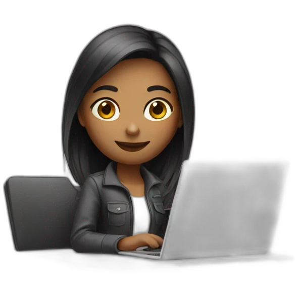 developer girl with laptop emoji