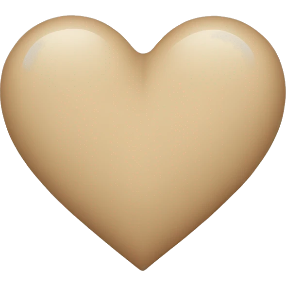 Beige heart emoji