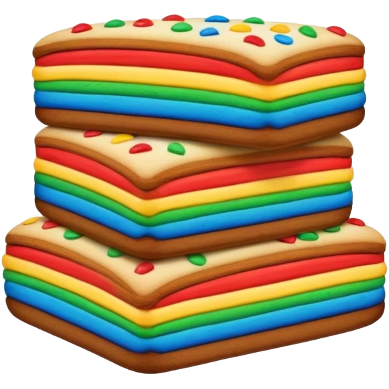 italian seven layer rainbow cookie emoji