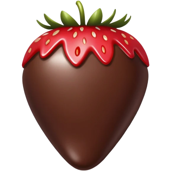 A chocolate covered strawberry  emoji