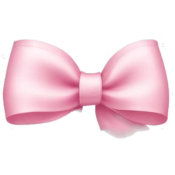 light pink ribbon bow emoji