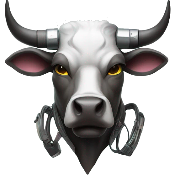 Cyberpunk bull emoji