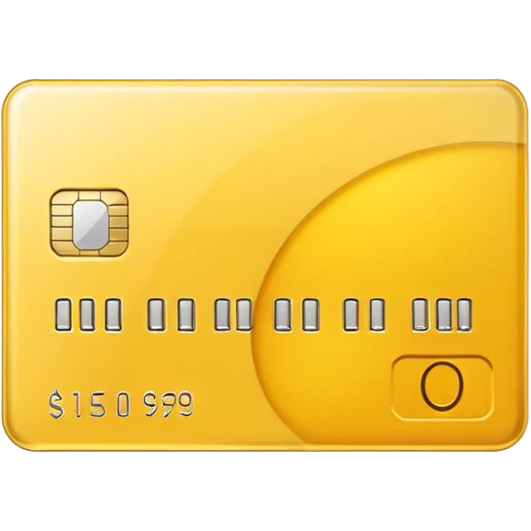 Debit card in yellow colour emoji emoji