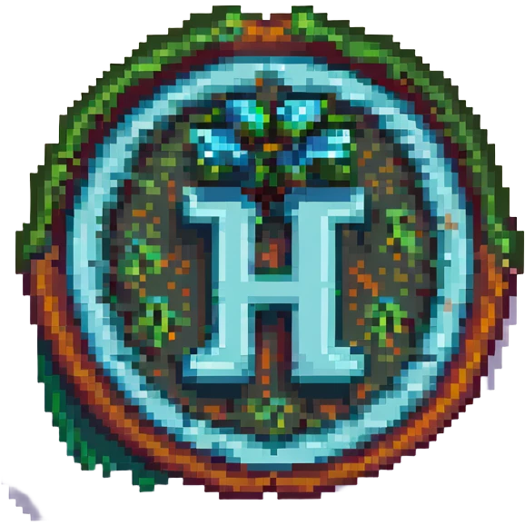 pixel art version of the pi (π) symbol, retro video game style emoji