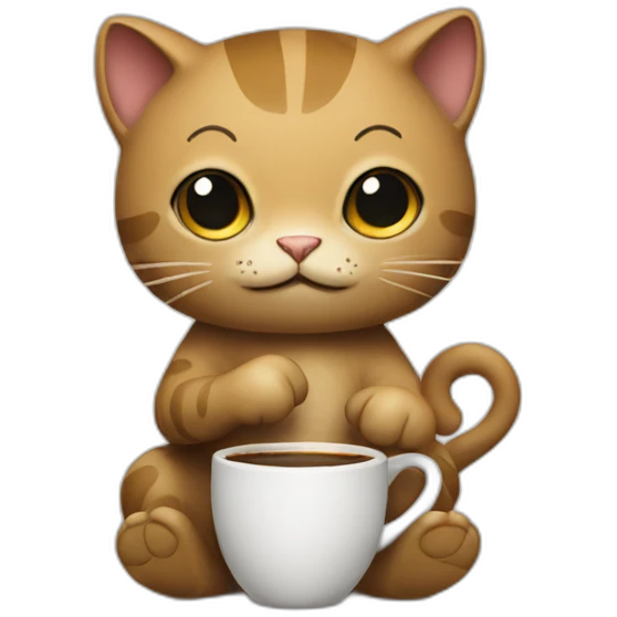 octocat with a cup of coffee emoji