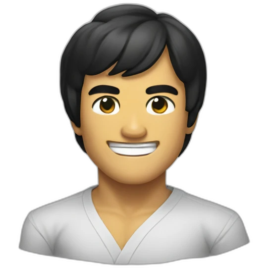 bruce lee smiling emoji