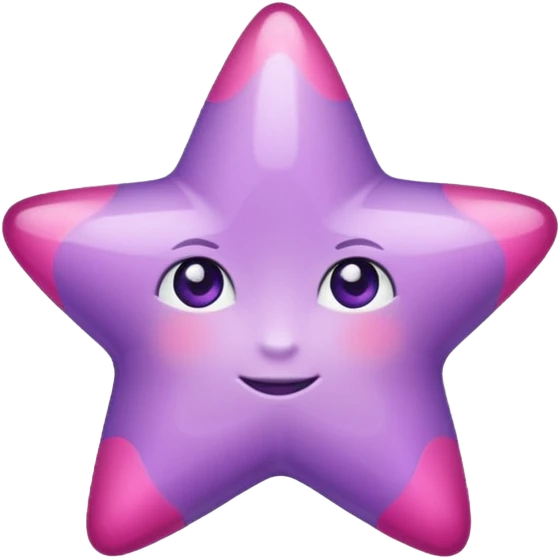 estrella lila y rosa  emoji