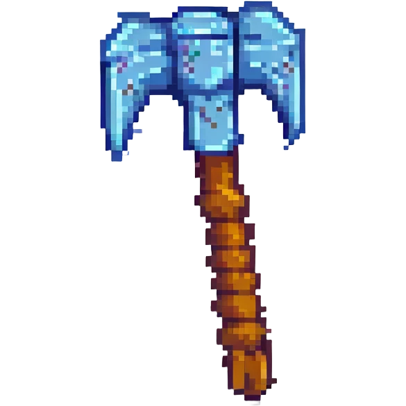 minecraft pickaxe pixel art style emoji