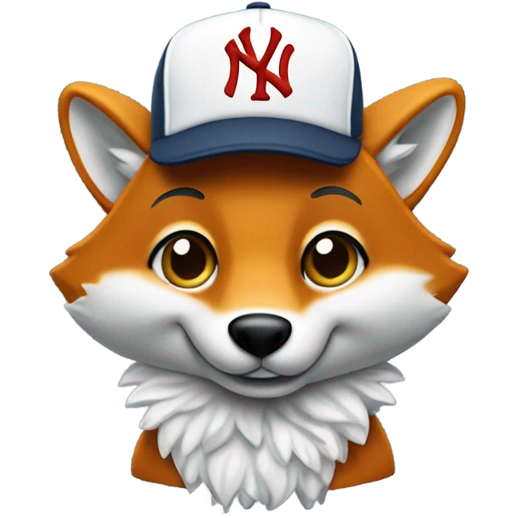 Furry fox avec casquette yankee / Wink emoji