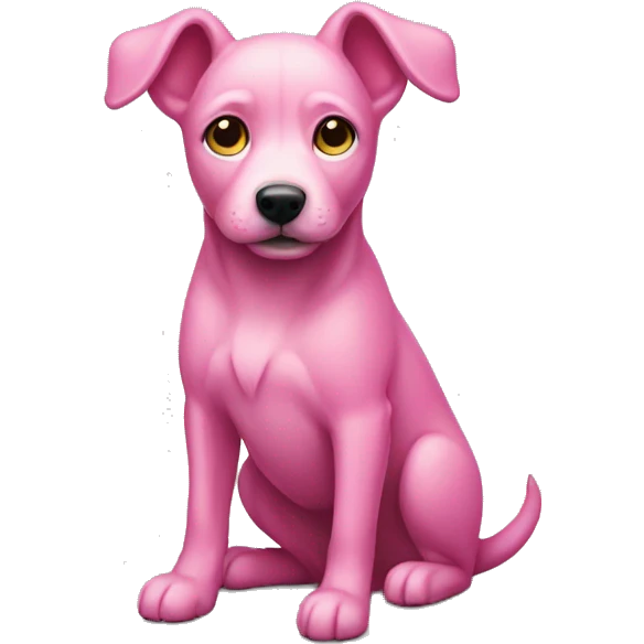 pink dog emoji