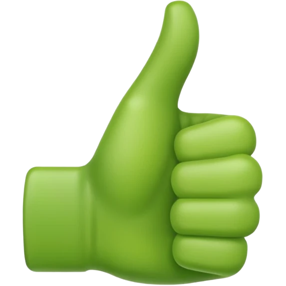 Thumbs up growing on a thumbs up emoji