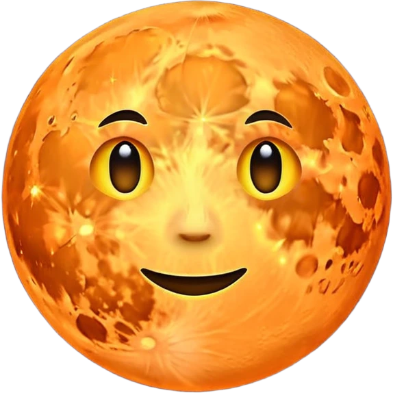 orange moon emoji