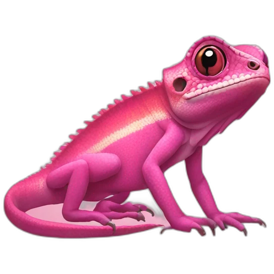 Camaleon pink emoji