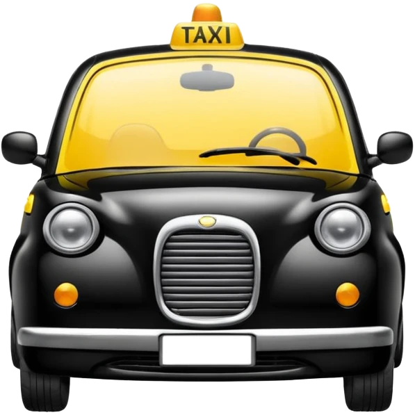 black small car taxi front emoji