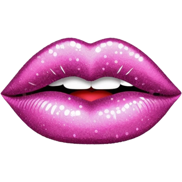 glitter pink mark of lipstick kiss emoji