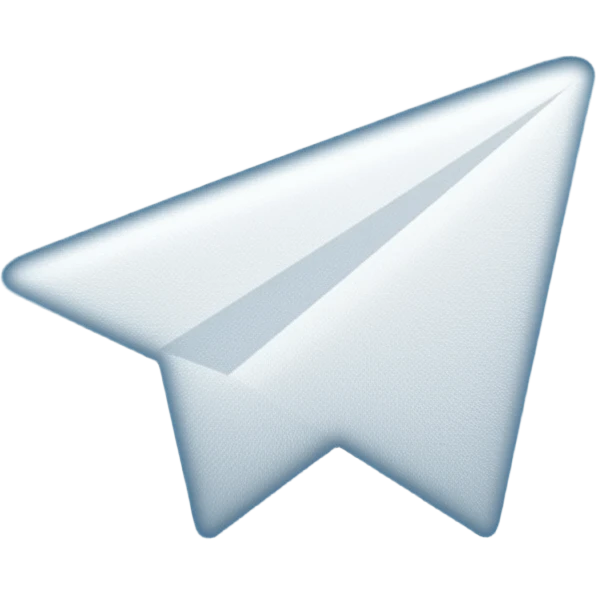 a blue square with rounded corners logo of the "Telegram" which is made of wool emoji