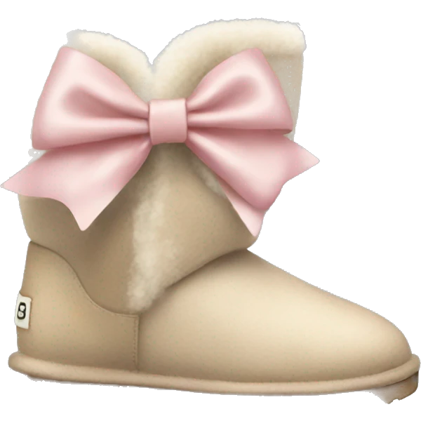 Ugg shoes with bow emoji