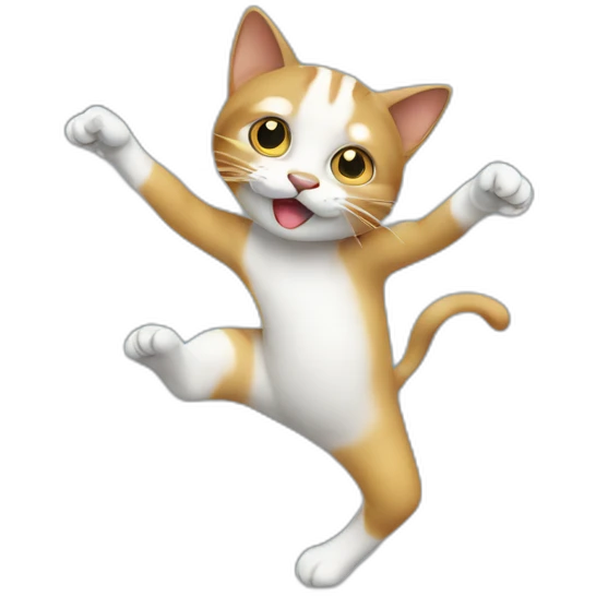 un chat qui dab emoji