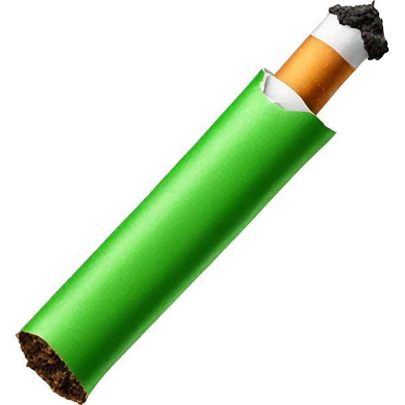 a big green cigarette  emoji