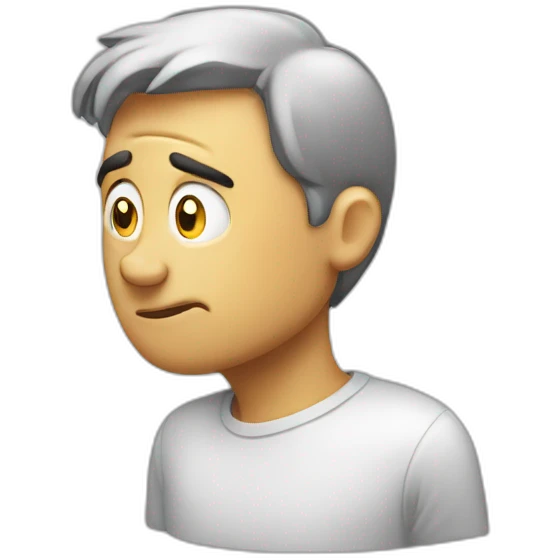 Puzzled man scratching head emoji
