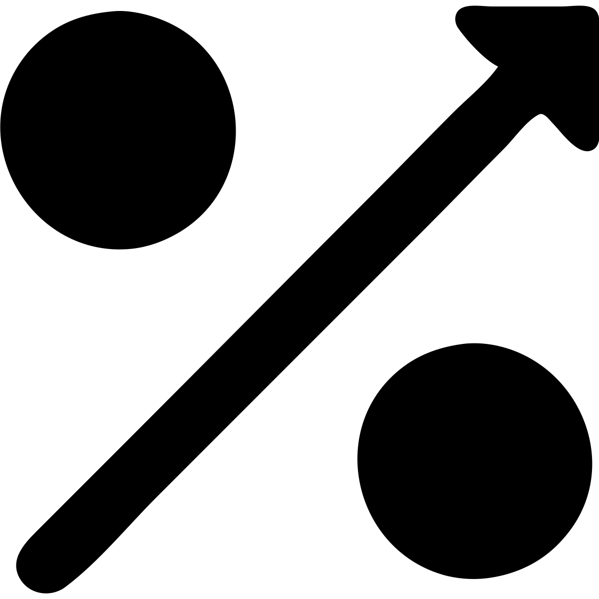 Minimalist design with two circles and a diagonal arrow, solid black fill, arrow with a curved tail, transparent background. emoji