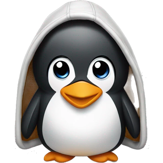 Penguin in hoodie emoji