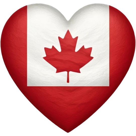 Canada flag heart emoji