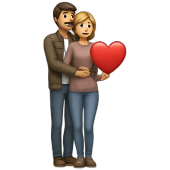 Un homme et une femme qui fant L'Amour emoji