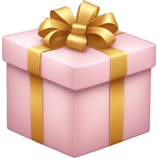 pale pink present box with a bow emoji