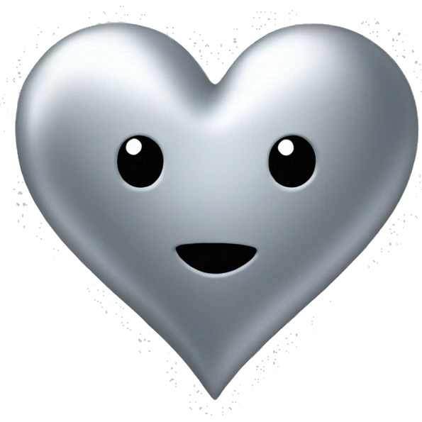 Silver heart  emoji