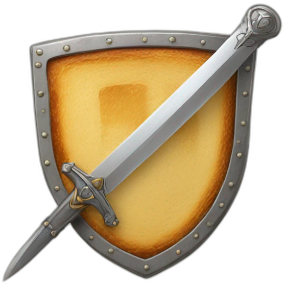 toast with sword and shield emoji