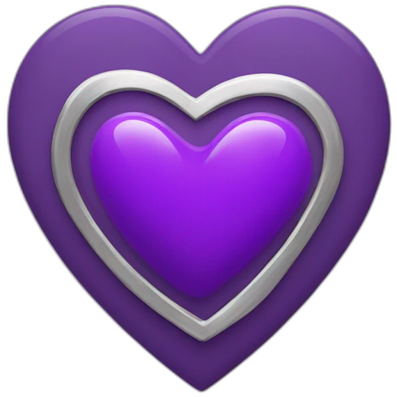 purple heart with ring around emoji