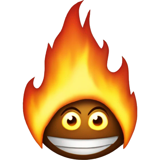 fire with eyes and a mouth emoji