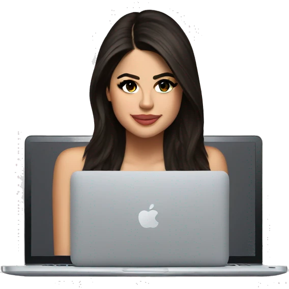 selena gomez on laptop emoji