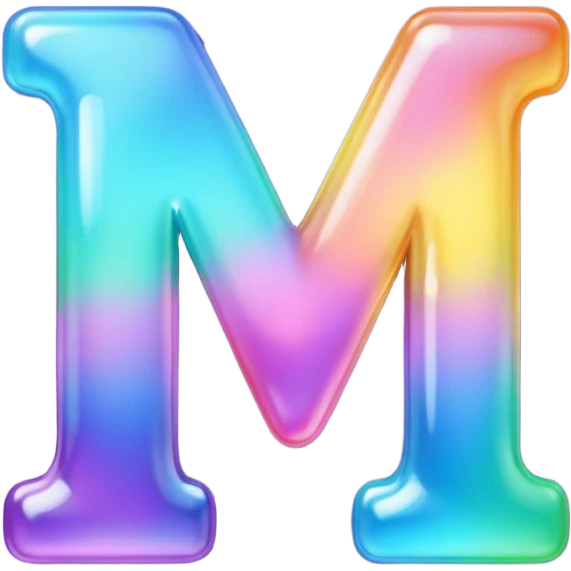Bubbly letters that spell “MID” emoji