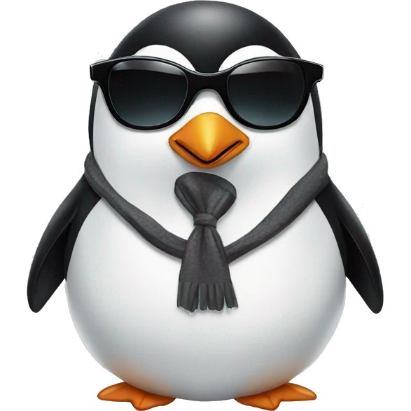 Penguin with sunglasses  emoji