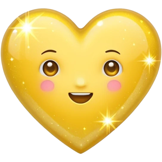 yellow heart with sparkles emoji