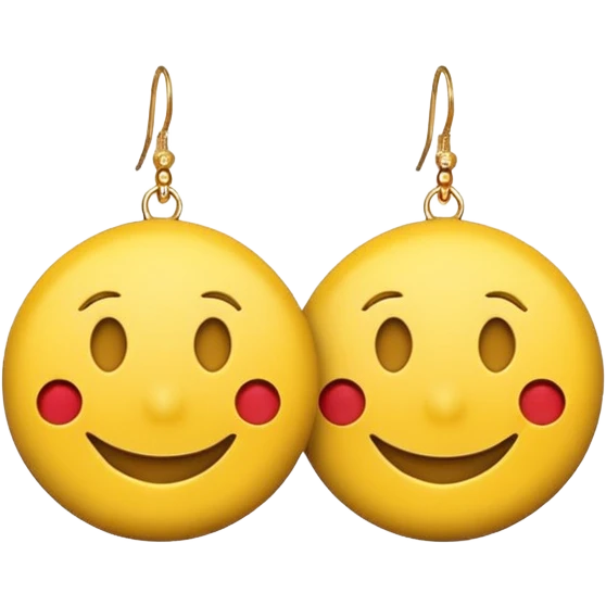 smiley face earring emoji