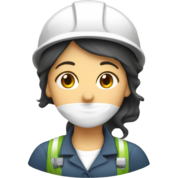 ingeniera mujer con casco blanco  emoji