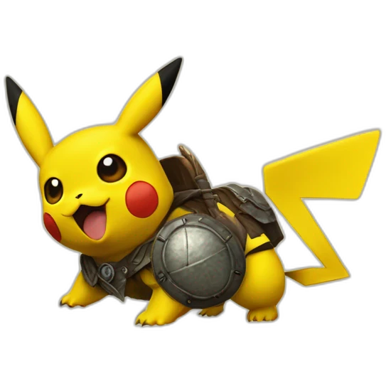 Pikachu with Skyrim helmet emoji