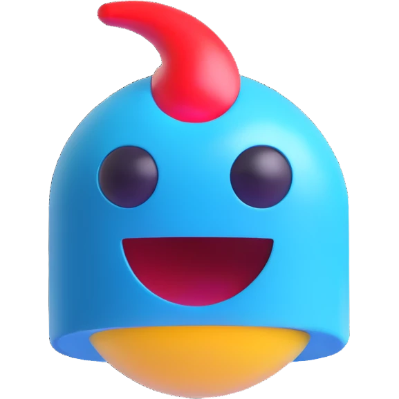 Pac-Man character, shiny and rounded emoji