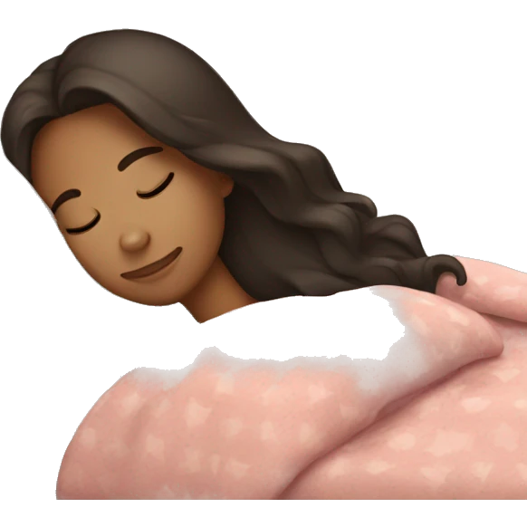 Brunettes girl sleeping emoji