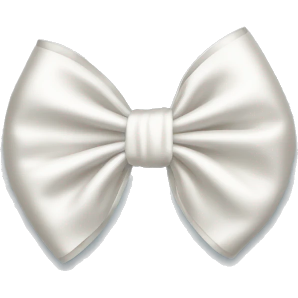 white satin bow emoji