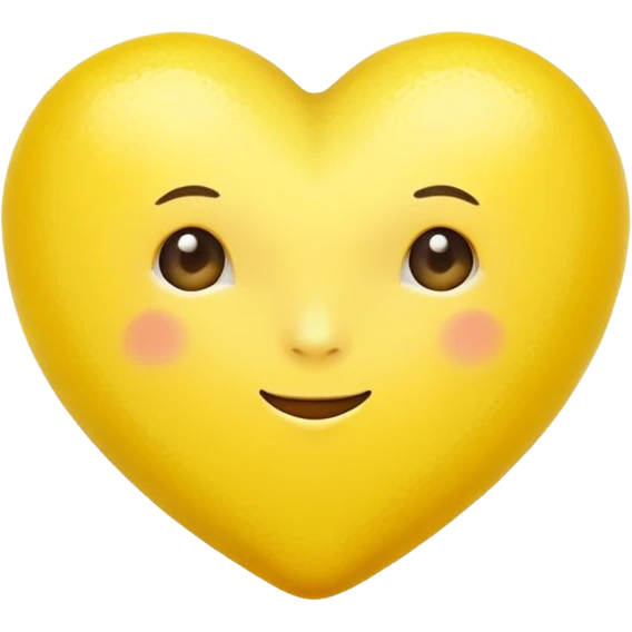 Realistic lemon heart emoji