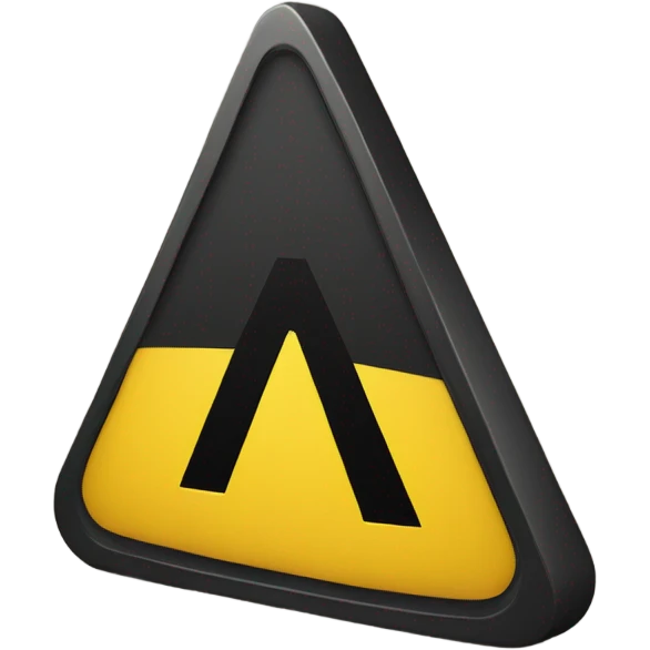 a yellow warning sign in a triangle form with an exclamation point emoji