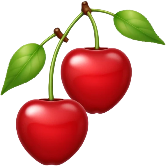 two cherries connecting together emoji